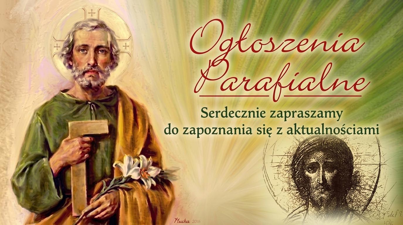 Ogłoszenia Parafialne Parafia Świętego Józefa NMP w Łodzi